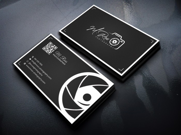 Card business photography sample behance