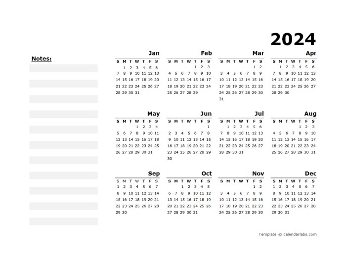 Kalender 2024 zum selber gestalten