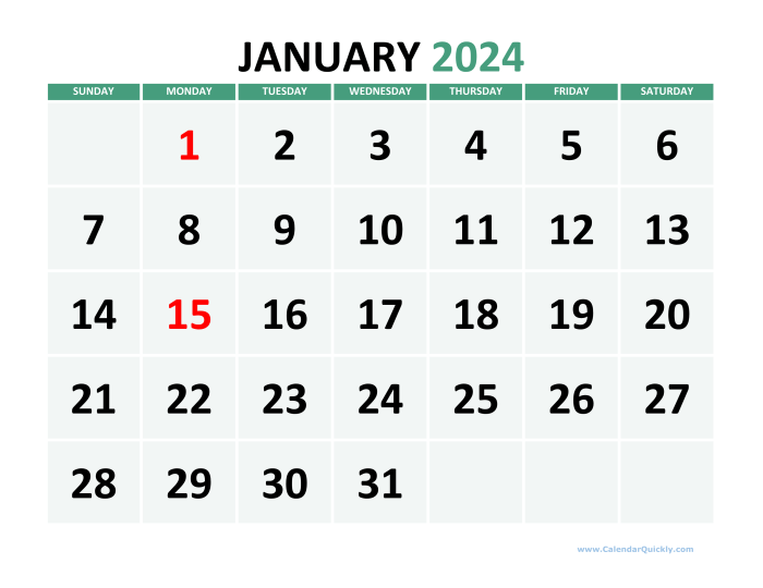 Kalender 2024 zum selber gestalten